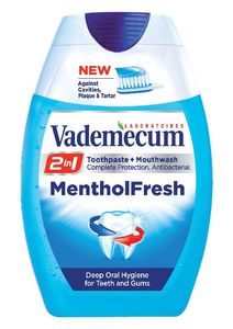 Zobna pasta Vademecum, 2v1, ment., 75 ml